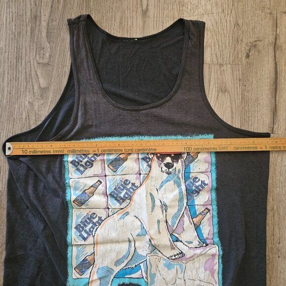 Vintage Labatt Blue Light Polar Bear Tank Top Black Graphic 1993 – Men’s - Picture 2 of 6